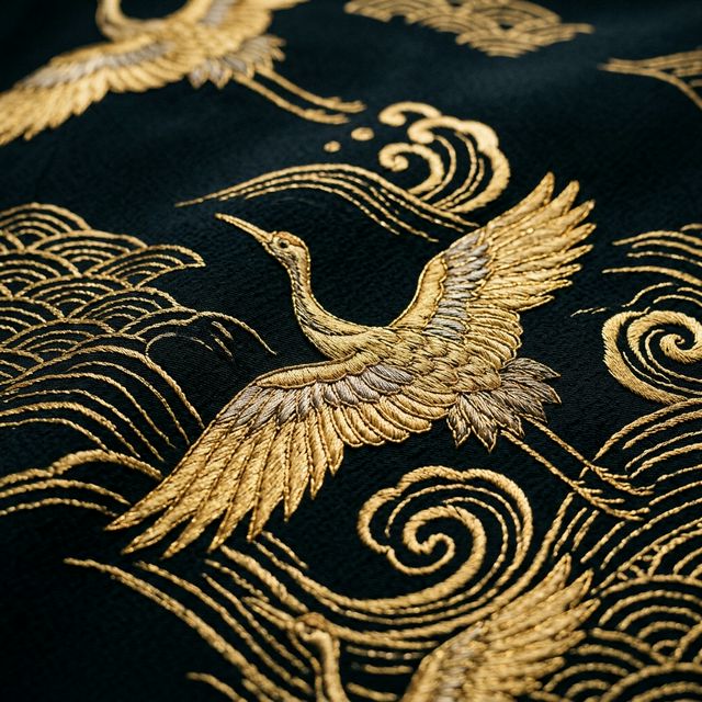 Macro Gold Embroidery